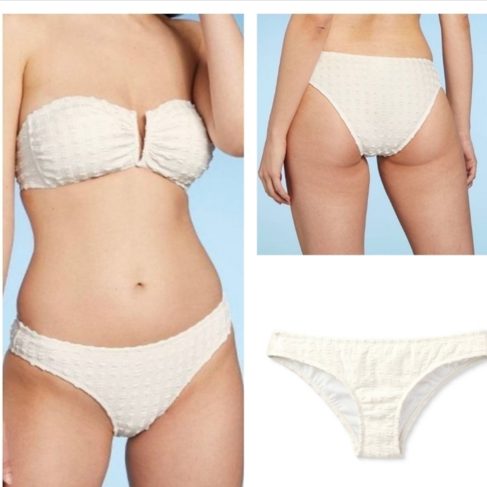 NWT Kona sol white bikini bottoms size large